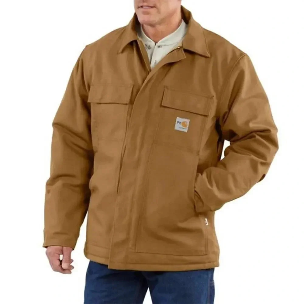 Carhartt Men's Brown Flame Resistant Duck Traditional Coat Size 2XL Tall